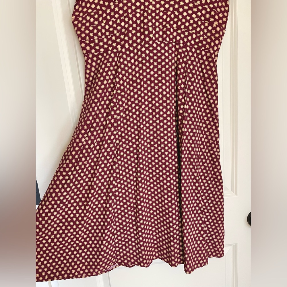 Trashy Diva Women's Medium 1940's Pin Up Style Midi Dress Polka Dot Vtg Print - Picture 9 of 16